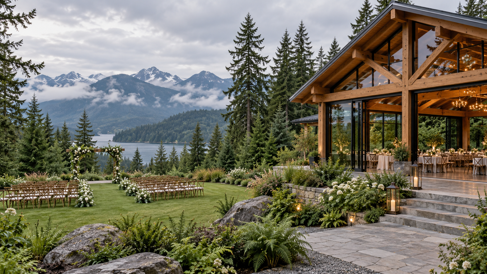 Cedar Ridge Estate sample venue in the Pacific Northwest